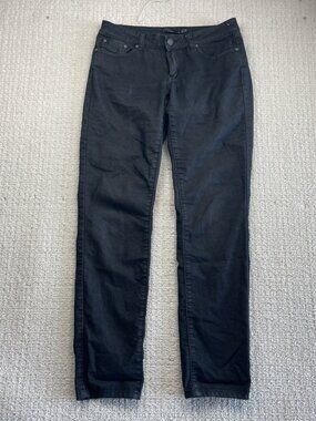 Prana Black Stretch Organic Cotton Denim Skinny Jeans Women’s Sz 4 Zip Fly
